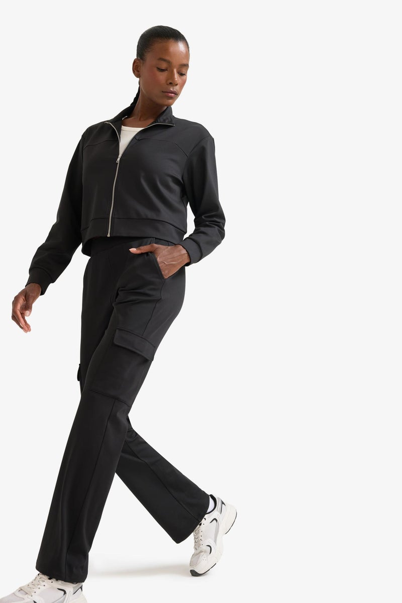 DeFacto Black Woman DeFactoFit Straight Fit Cargo Pants Casual - Image 4